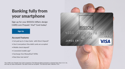 Pay with Bissou debit card